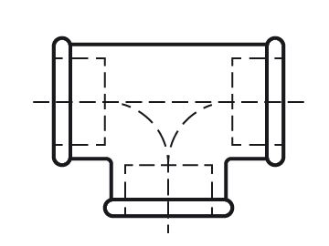 Fig.130  T  zincato 1½"x1½"x1½"