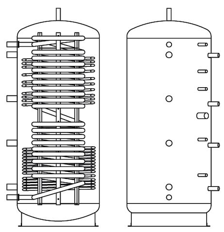 Hygiene-Kombispeicher TSP 2000 Liter 2-Register