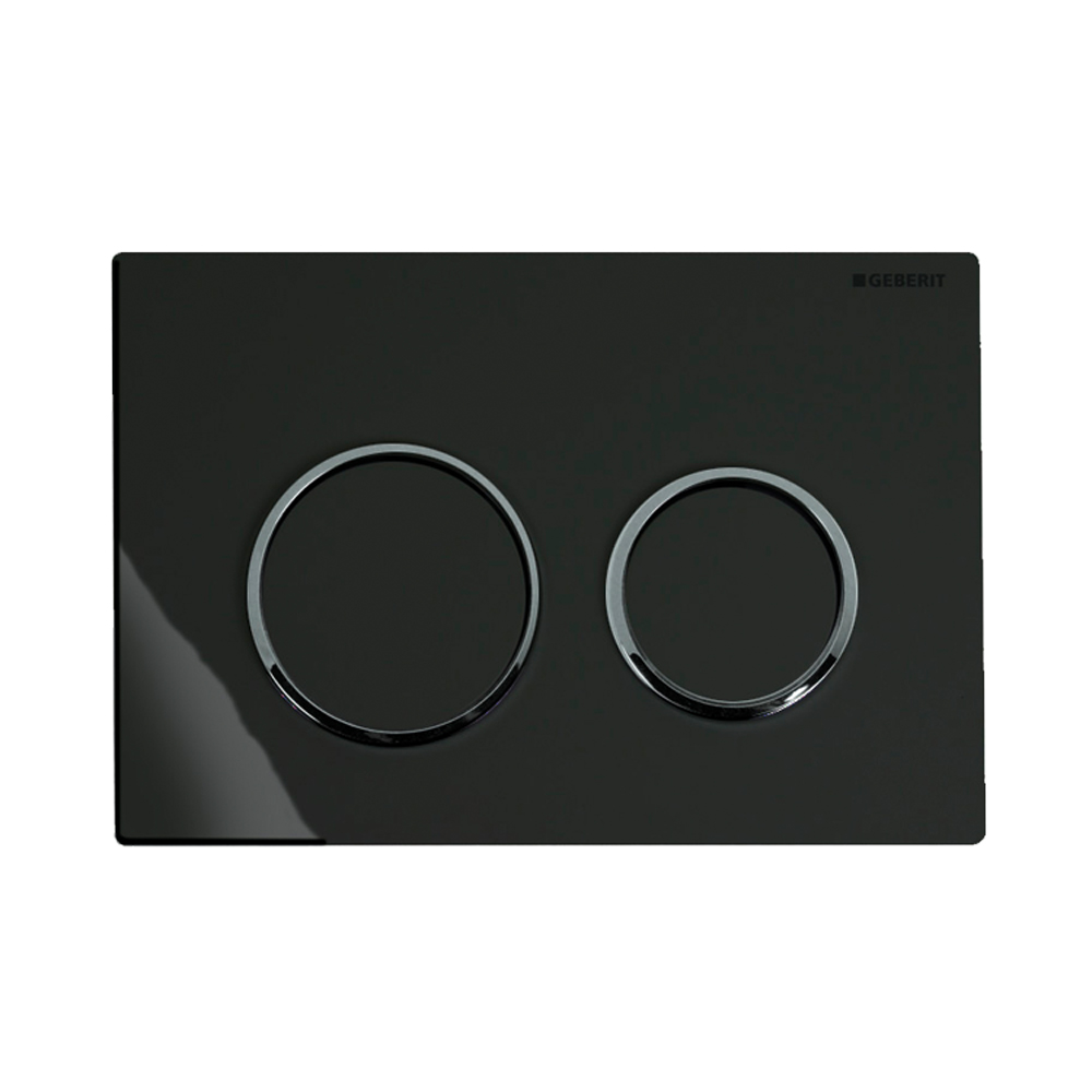 Omega 20 placca per cassetta nero lucido/cromo/nero lucido
